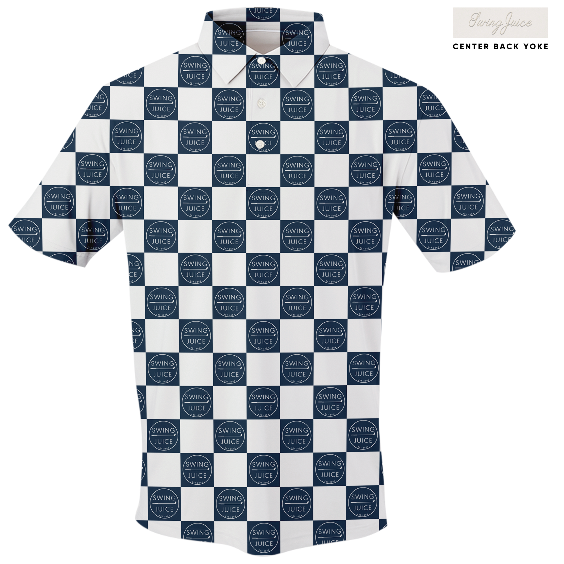 Golf SJ Checkerboard Men's Polo - The Golf Guys Online