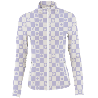 Golf Smile Face Women's Full Zip - The Golf Guys Online
