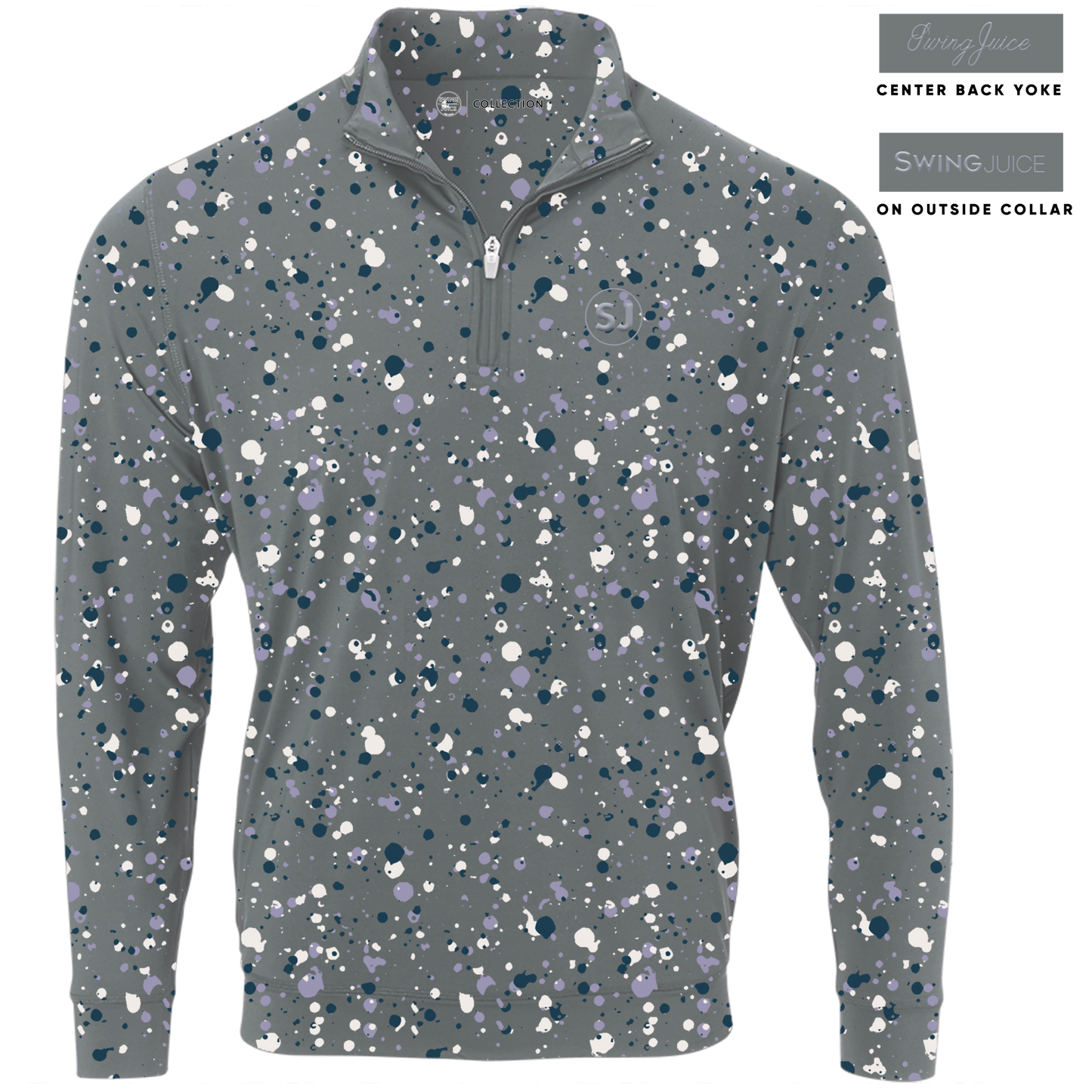 Golf Splatter Men's Quarter Zip - The Golf Guys Online