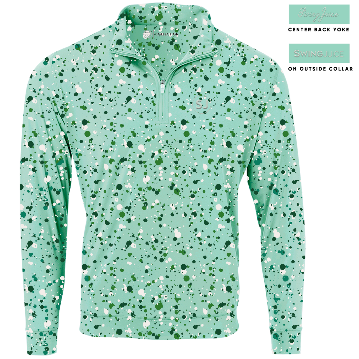 Golf Splatter Men's Quarter Zip - The Golf Guys Online