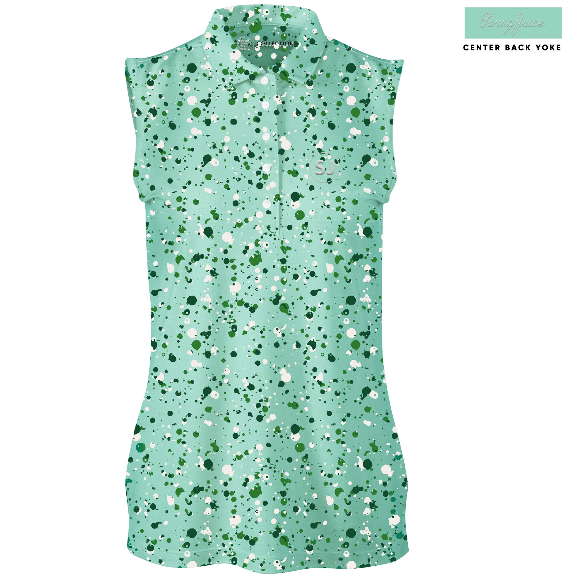 Golf Splatter Women's Sleeveless Polo - The Golf Guys Online