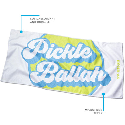 Pickleball Sports Towel White - The Golf Guys Online