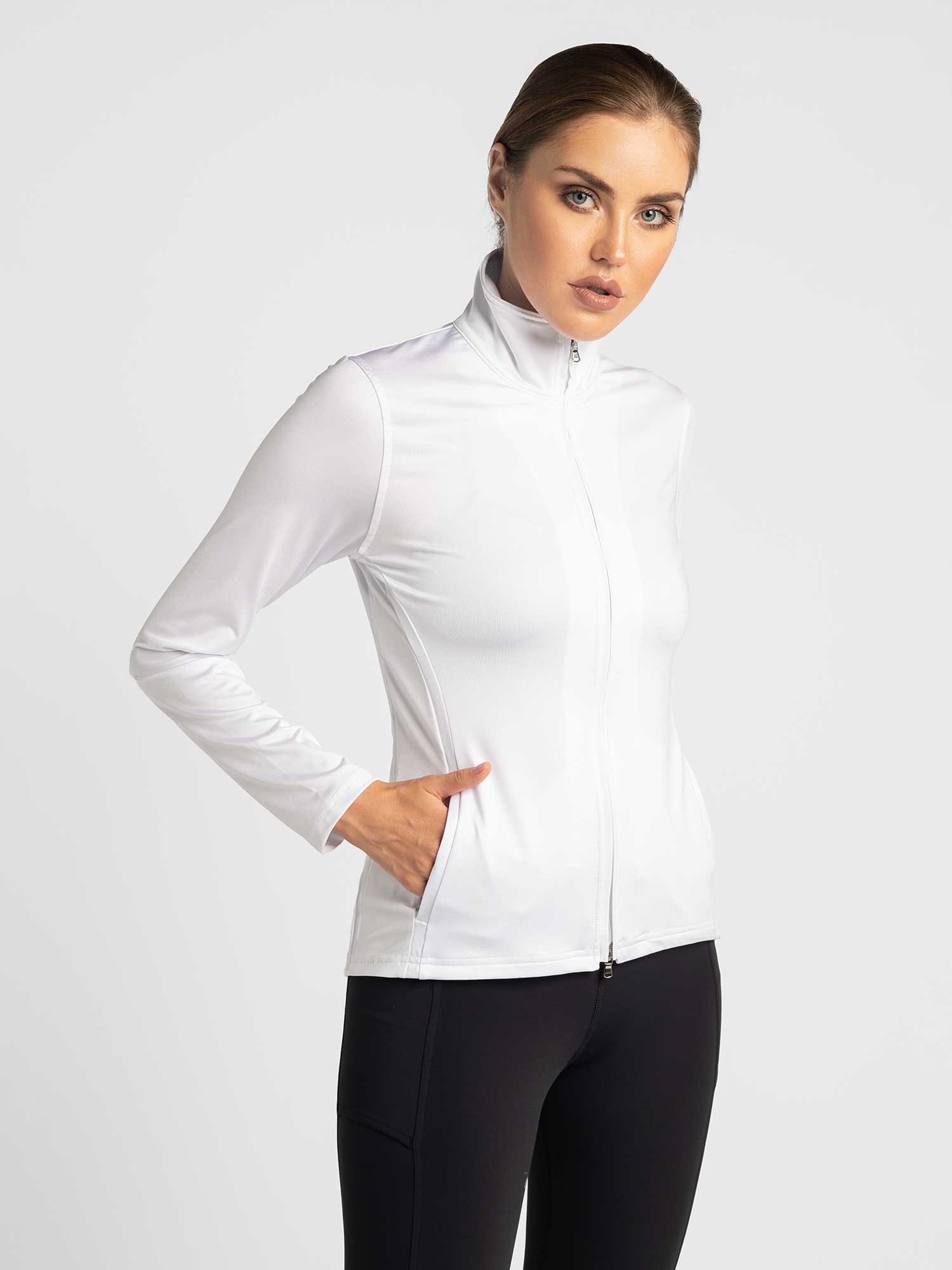 Classic Blythe Jacket - White - The Golf Guys Online
