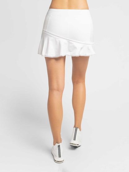 Tennis Classic 13 1/2" Flounce Skirt - White - The Golf Guys Online