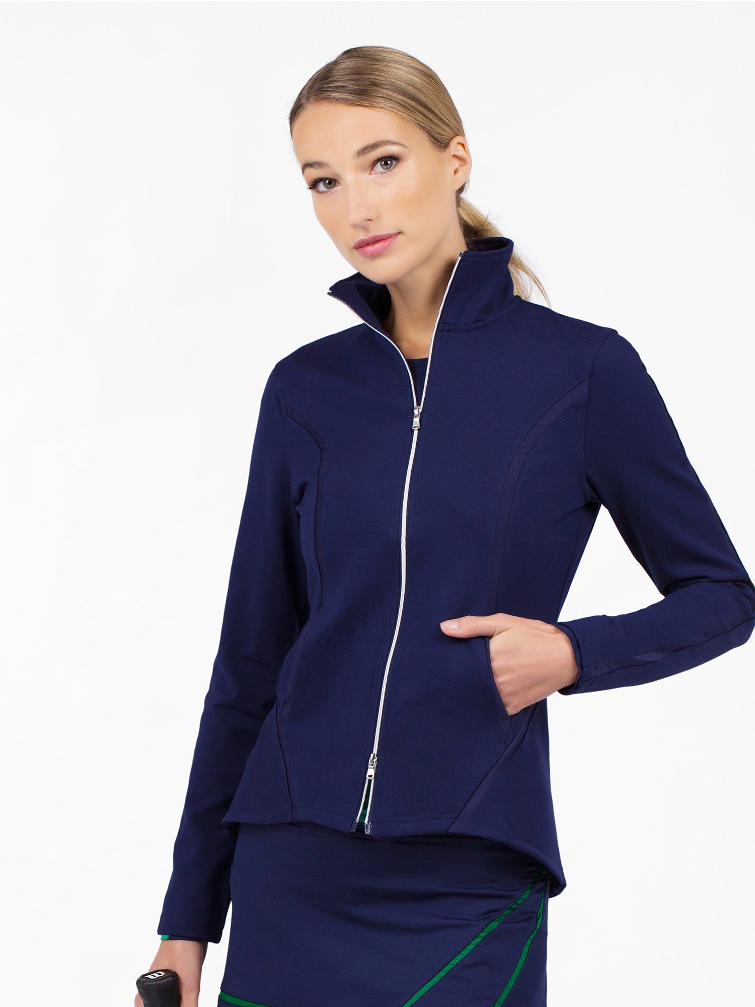 Harlow Knit Jacket - Ink - The Golf Guys Online