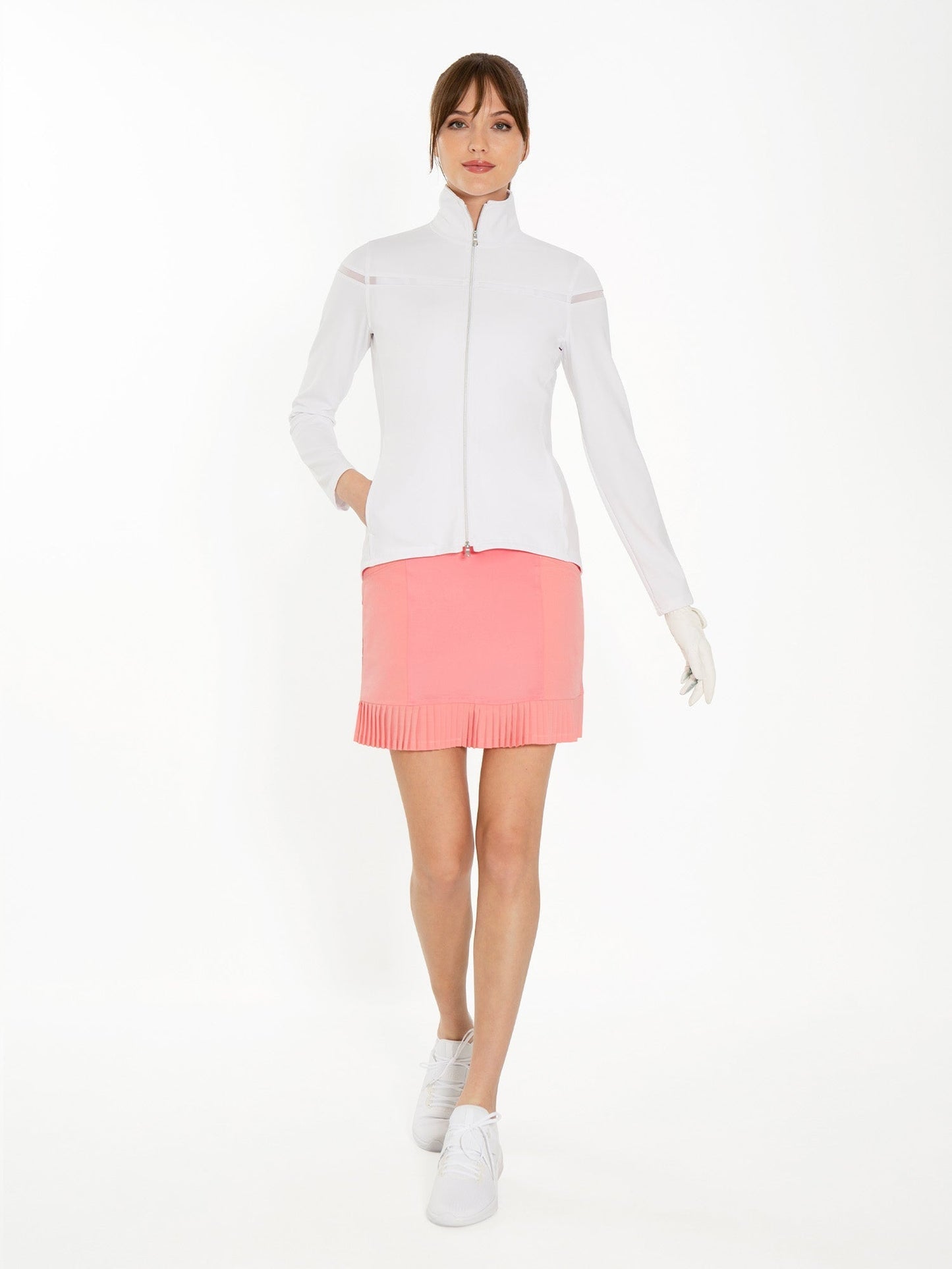 Kai 17" Pleated Skirt - Plumeria - The Golf Guys Online