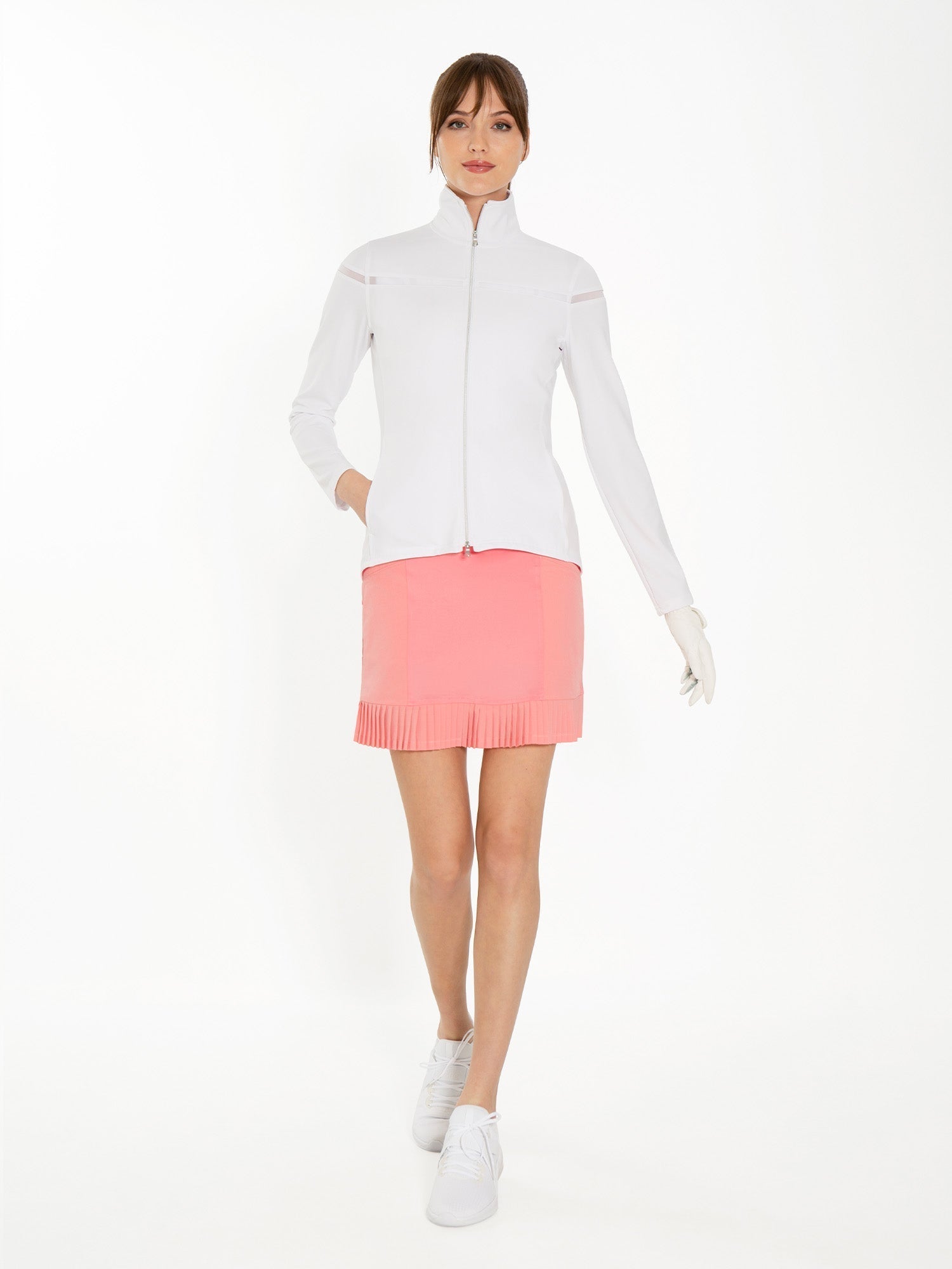 Kai 17" Pleated Skirt - Plumeria - The Golf Guys Online