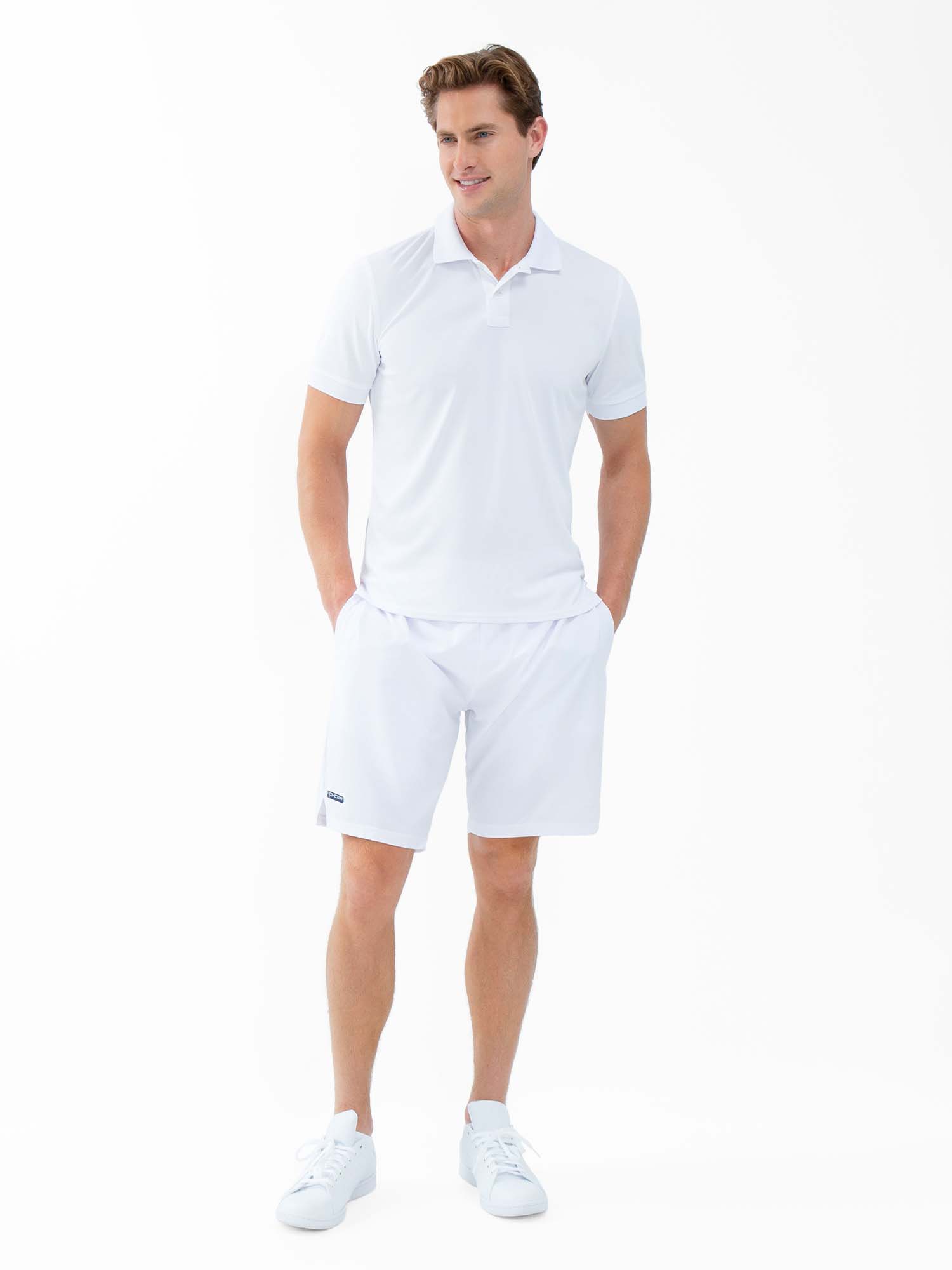 Performance Men's Classic Tennis Rib Collar Polo - White - The Golf Guys Online