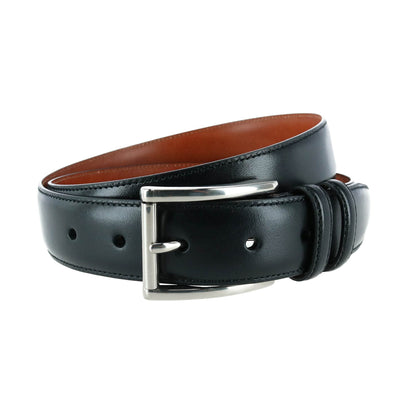 Lorenzo 32mm Dropped Edge Leather Dress Belt - The Golf Guys Online
