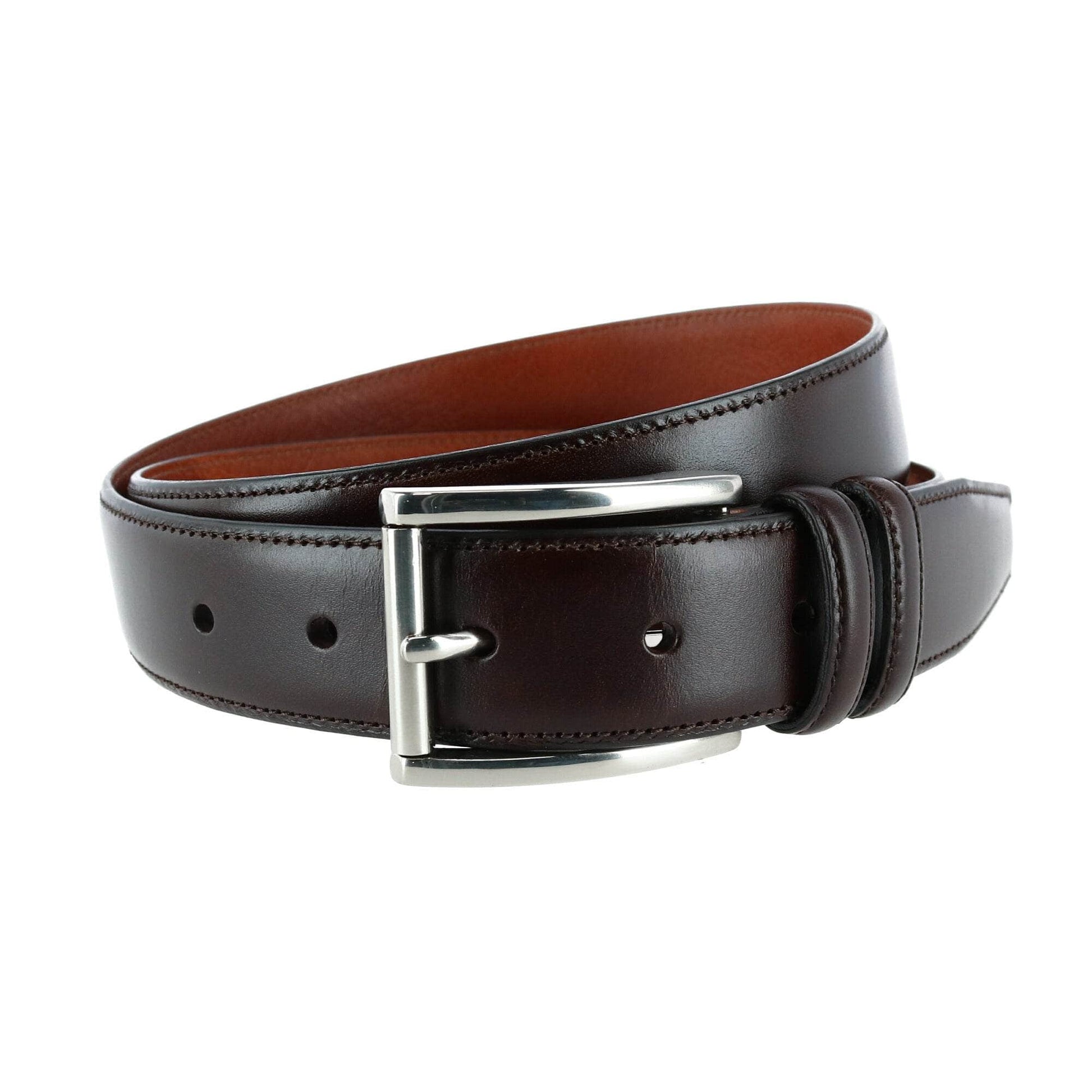 Lorenzo 32mm Dropped Edge Leather Dress Belt - The Golf Guys Online