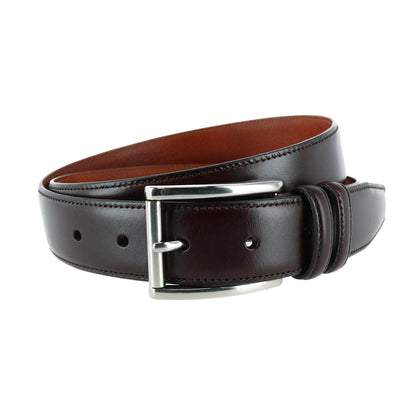 Lorenzo 32mm Dropped Edge Leather Dress Belt - The Golf Guys Online