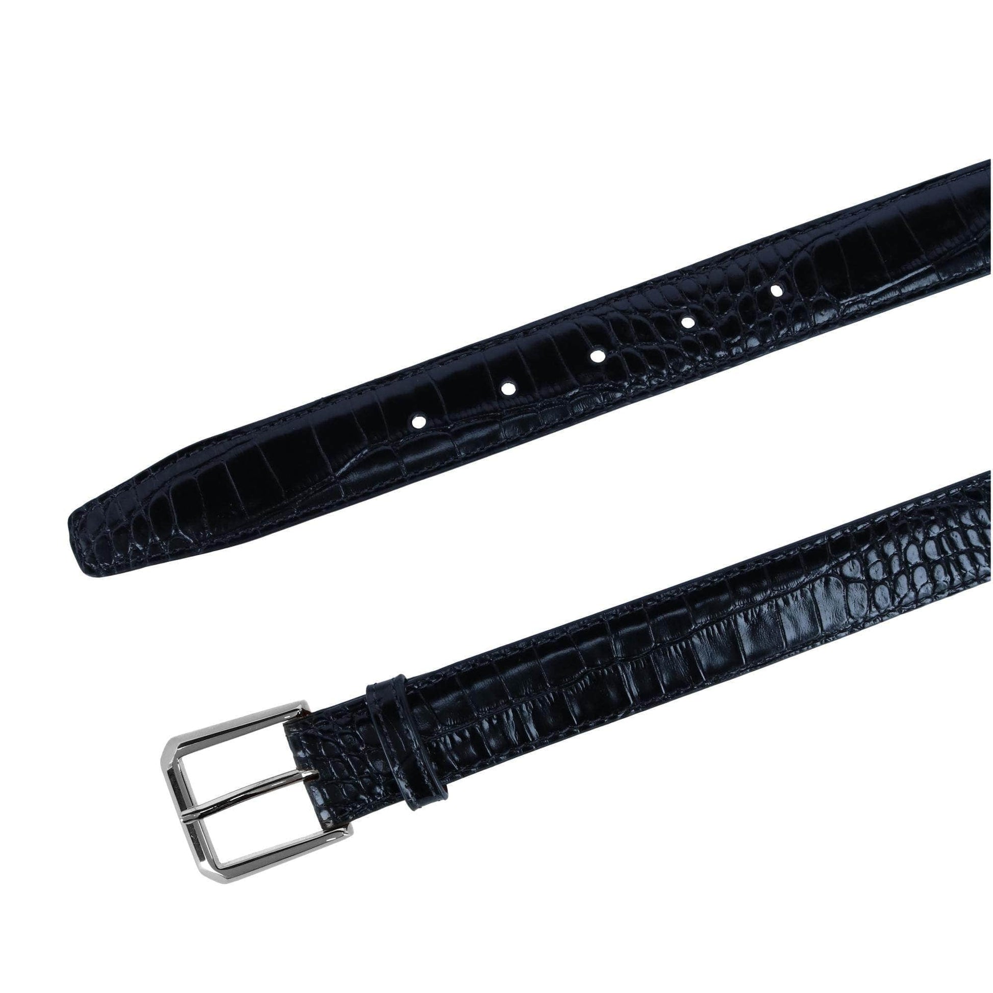 30mm Mock Alligator Embossed Italian Leather Belt - The Golf Guys Online