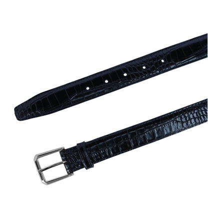 30mm Mock Alligator Embossed Italian Leather Belt - The Golf Guys Online
