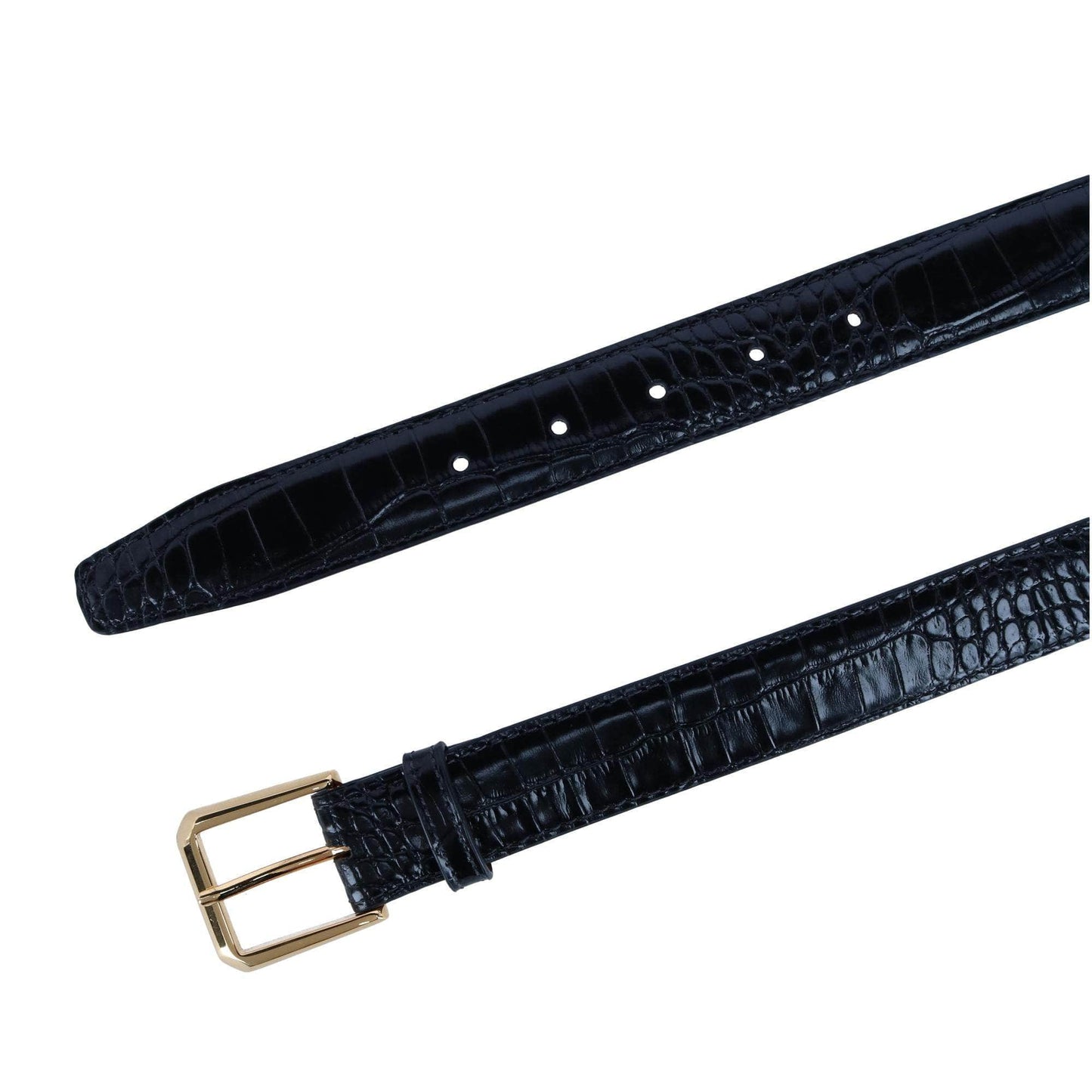 30mm Mock Alligator Embossed Italian Leather Belt - The Golf Guys Online