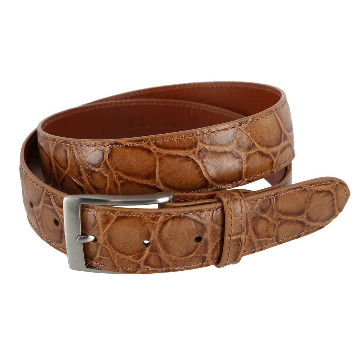 Toby Mock Turtle Embossed Italian Leather 35mm Belt - The Golf Guys Online