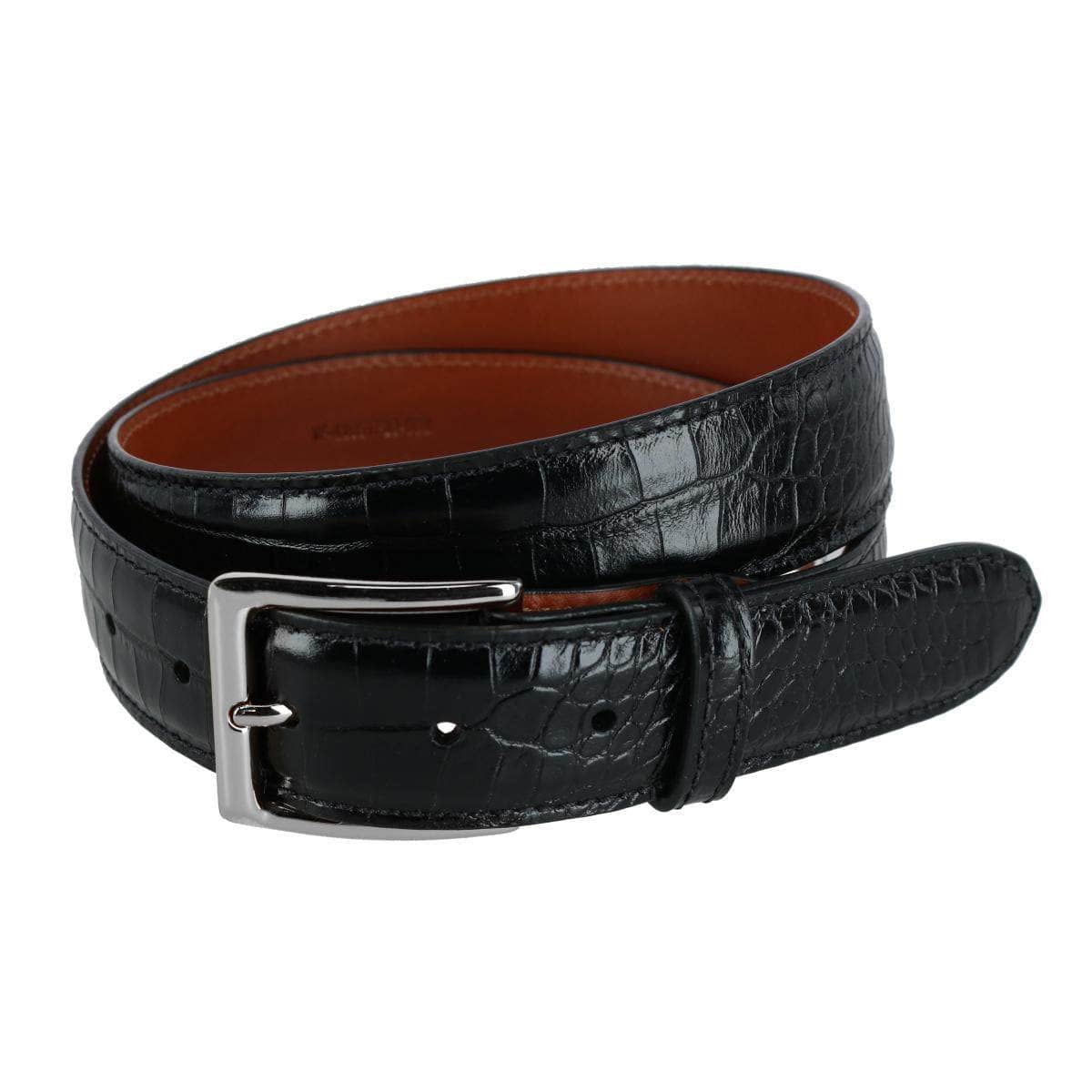 Chance 35mm Mock Mini-African Alligator Embossed Italian Leather Belt - The Golf Guys Online
