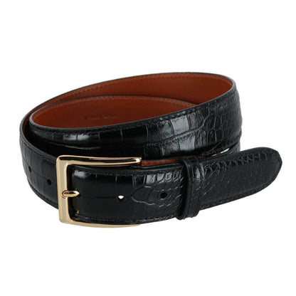 Chance 35mm Mock Mini-African Alligator Embossed Italian Leather Belt - The Golf Guys Online