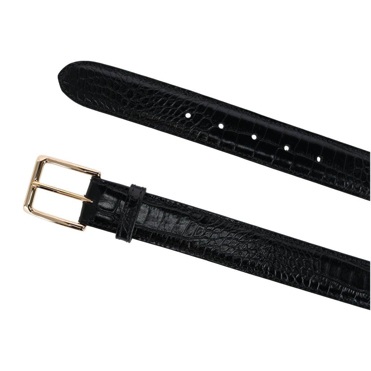 Chance 35mm Mock Mini-African Alligator Embossed Italian Leather Belt - The Golf Guys Online