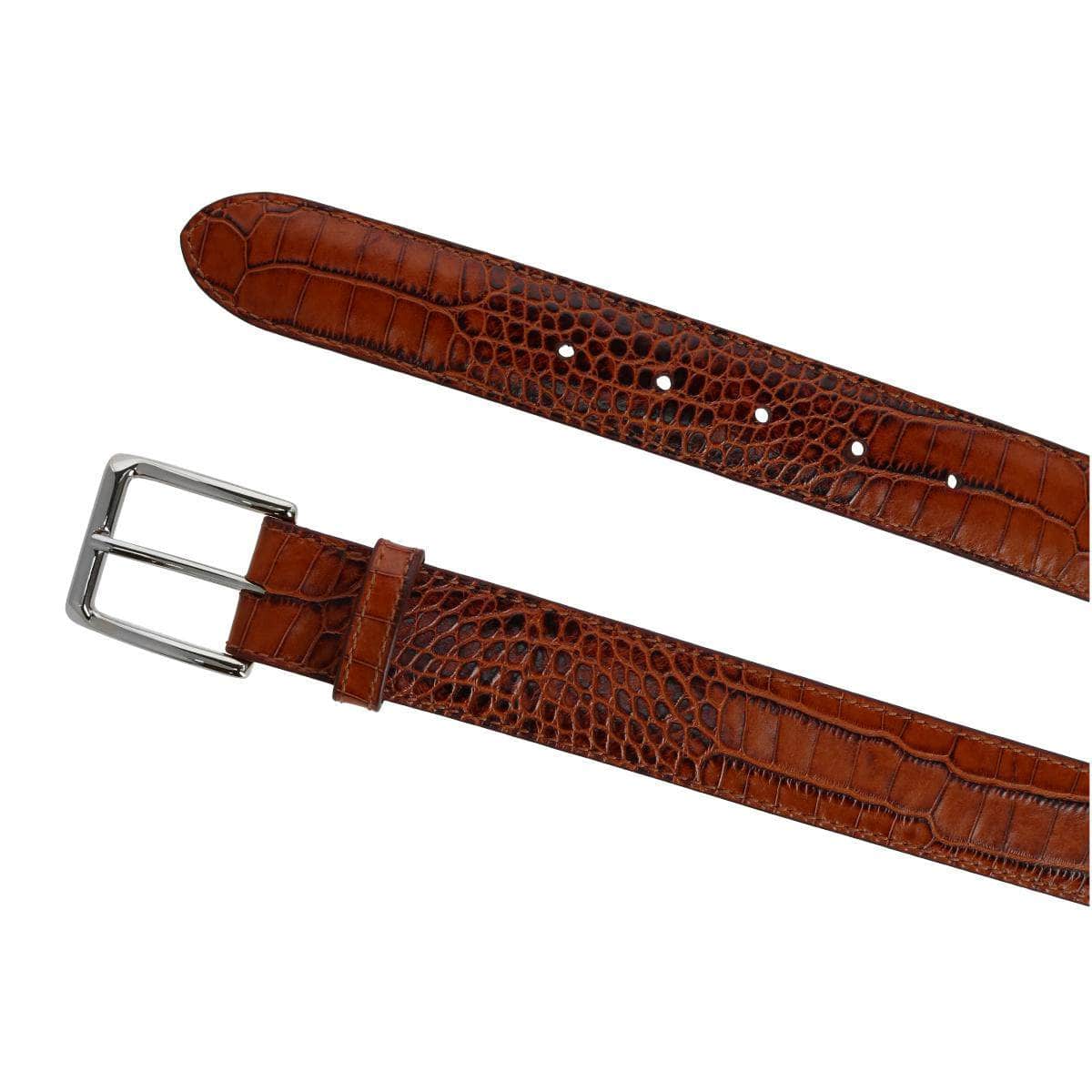 Chance 35mm Mock Mini-African Alligator Embossed Italian Leather Belt - The Golf Guys Online