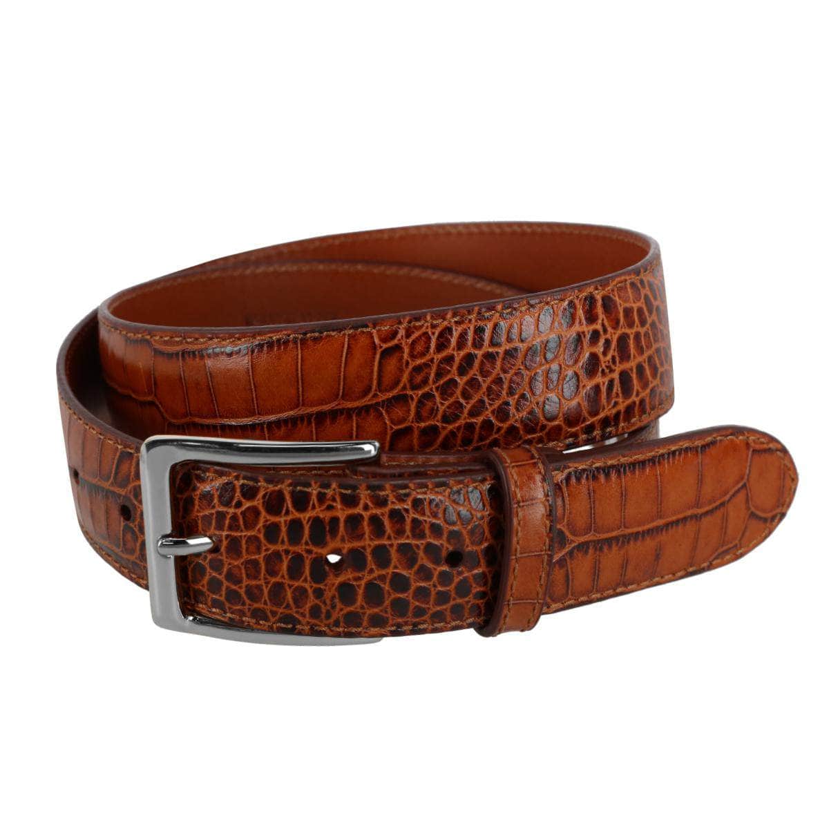 Chance 35mm Mock Mini-African Alligator Embossed Italian Leather Belt - The Golf Guys Online
