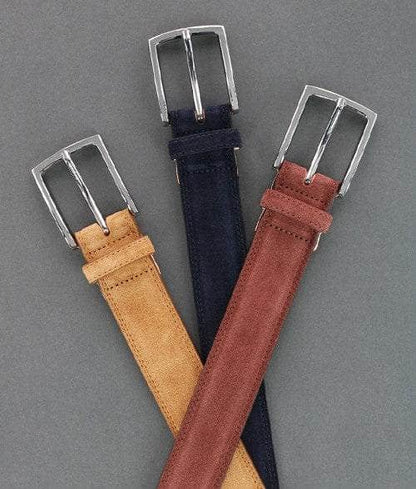 Armando Italian Suede 35mm Feathered Edge Belt - The Golf Guys Online