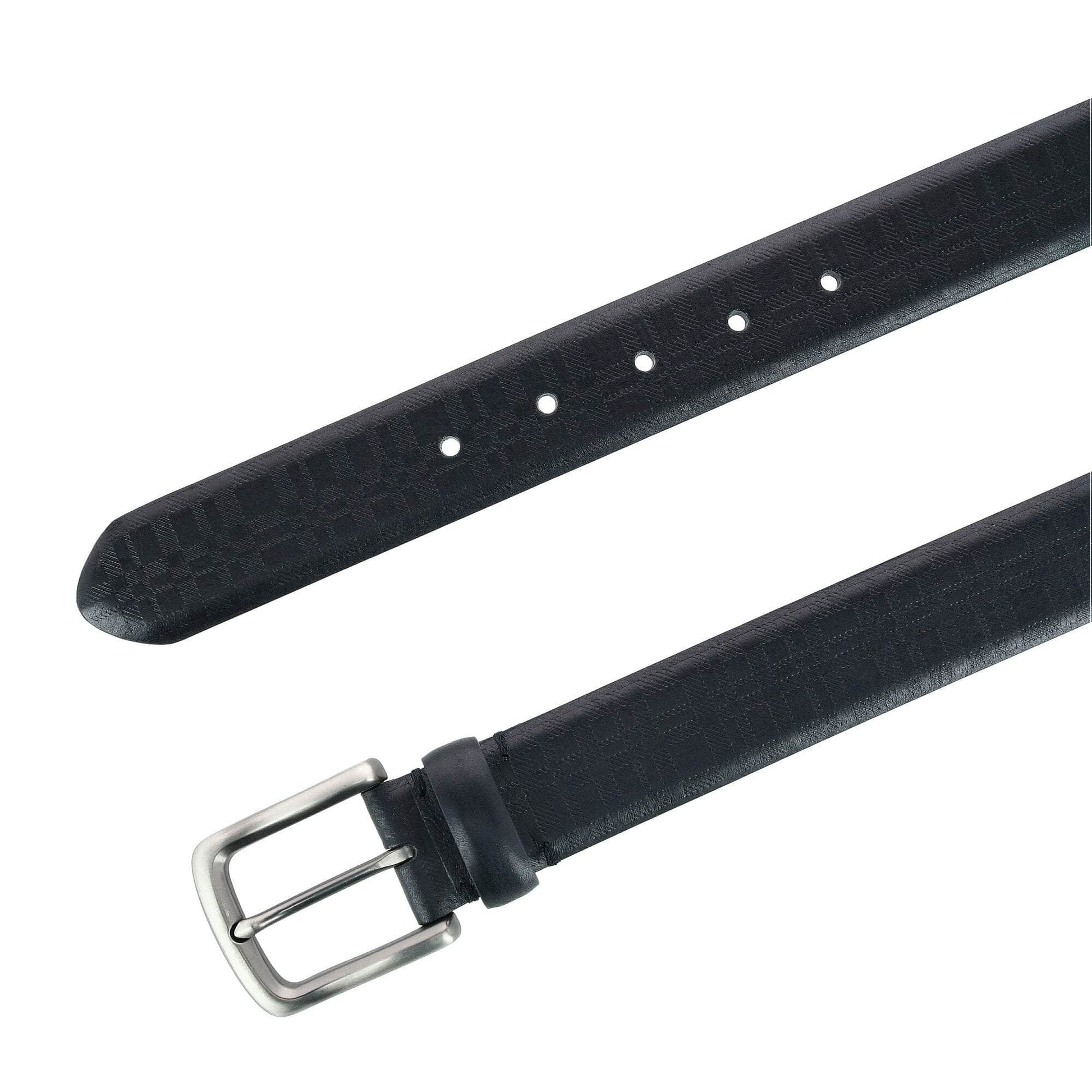 Caelen Plaid Embossed Leather Belt - The Golf Guys Online