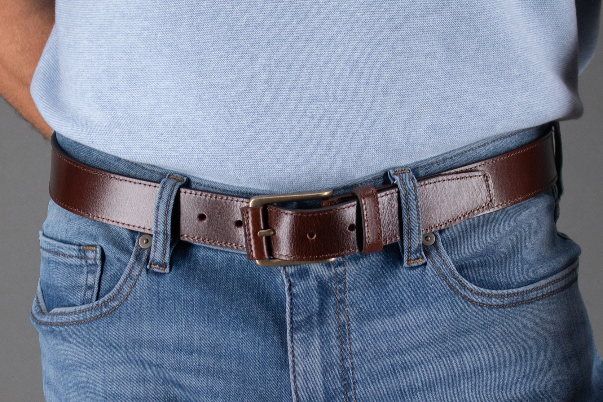 Wyatt 35mm Genuine Leather Casual Jean Belt - The Golf Guys Online