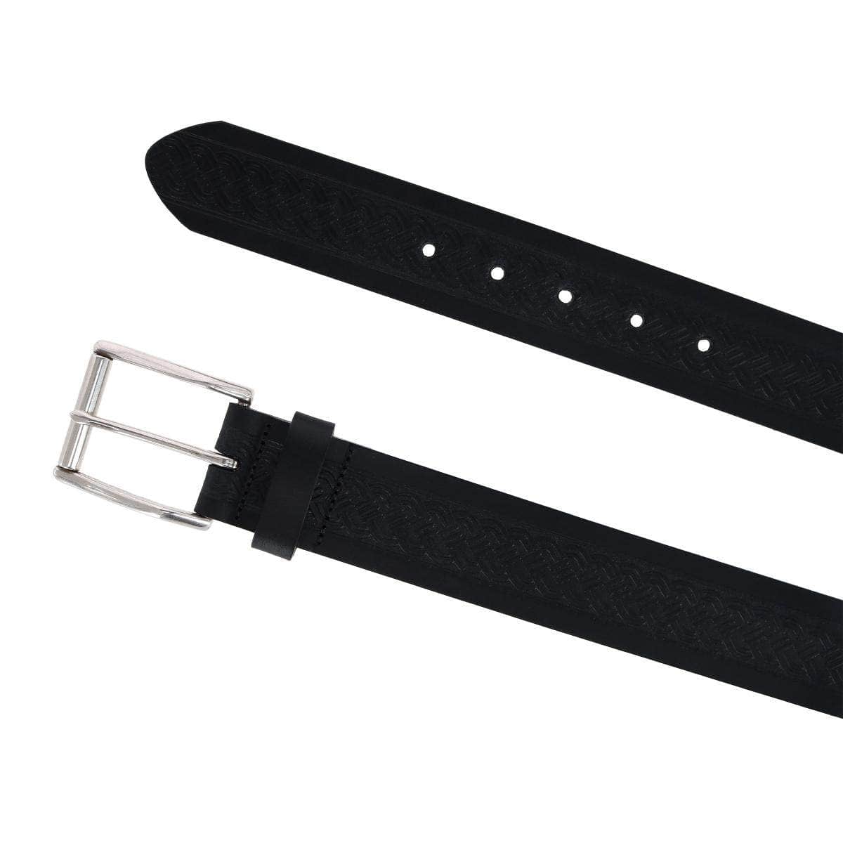 Grady 40mm Celtic Scroll Embossed Leather Jean Belt - The Golf Guys Online