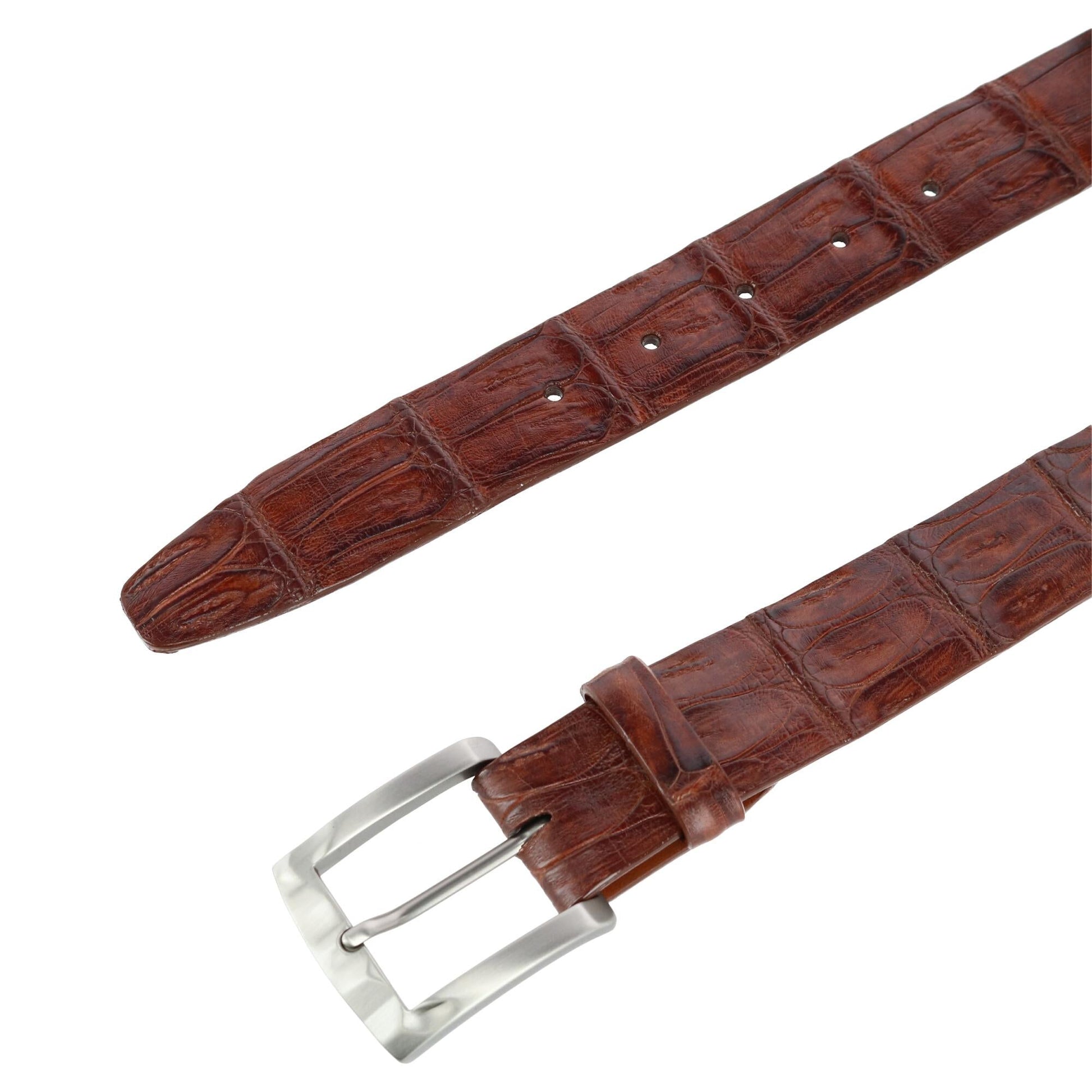 Windham 35mm Genuine Matte Crocodile Tail Belt - The Golf Guys Online