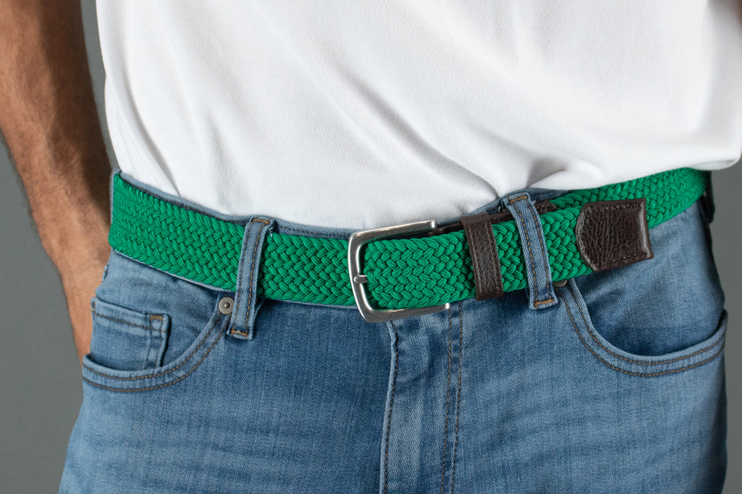 Riverside Solid Stretch Weave Belt - The Golf Guys Online