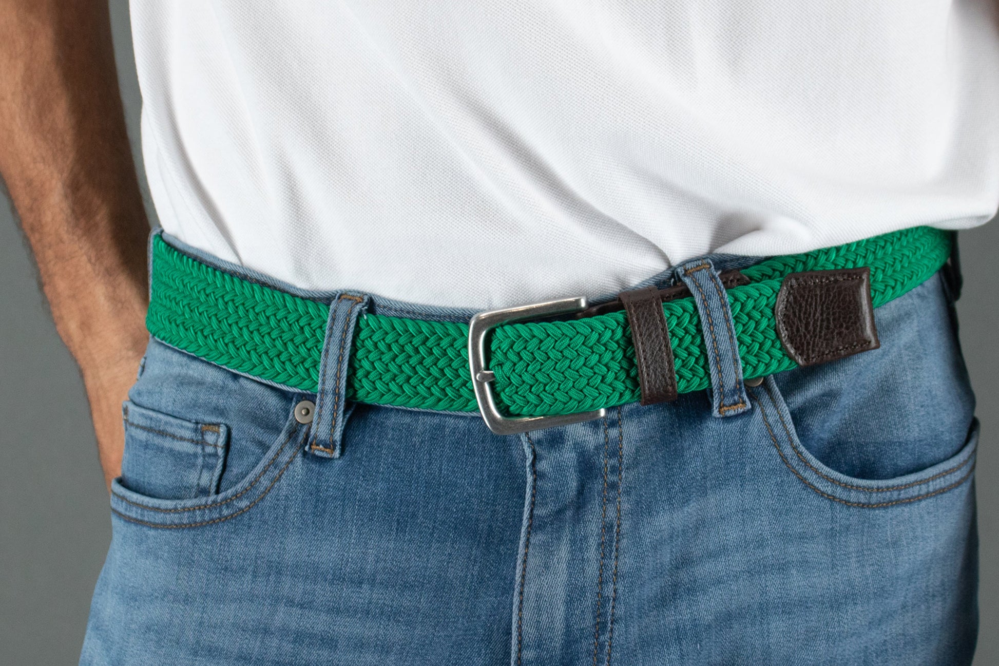 Riverside Solid Stretch Weave Belt - The Golf Guys Online