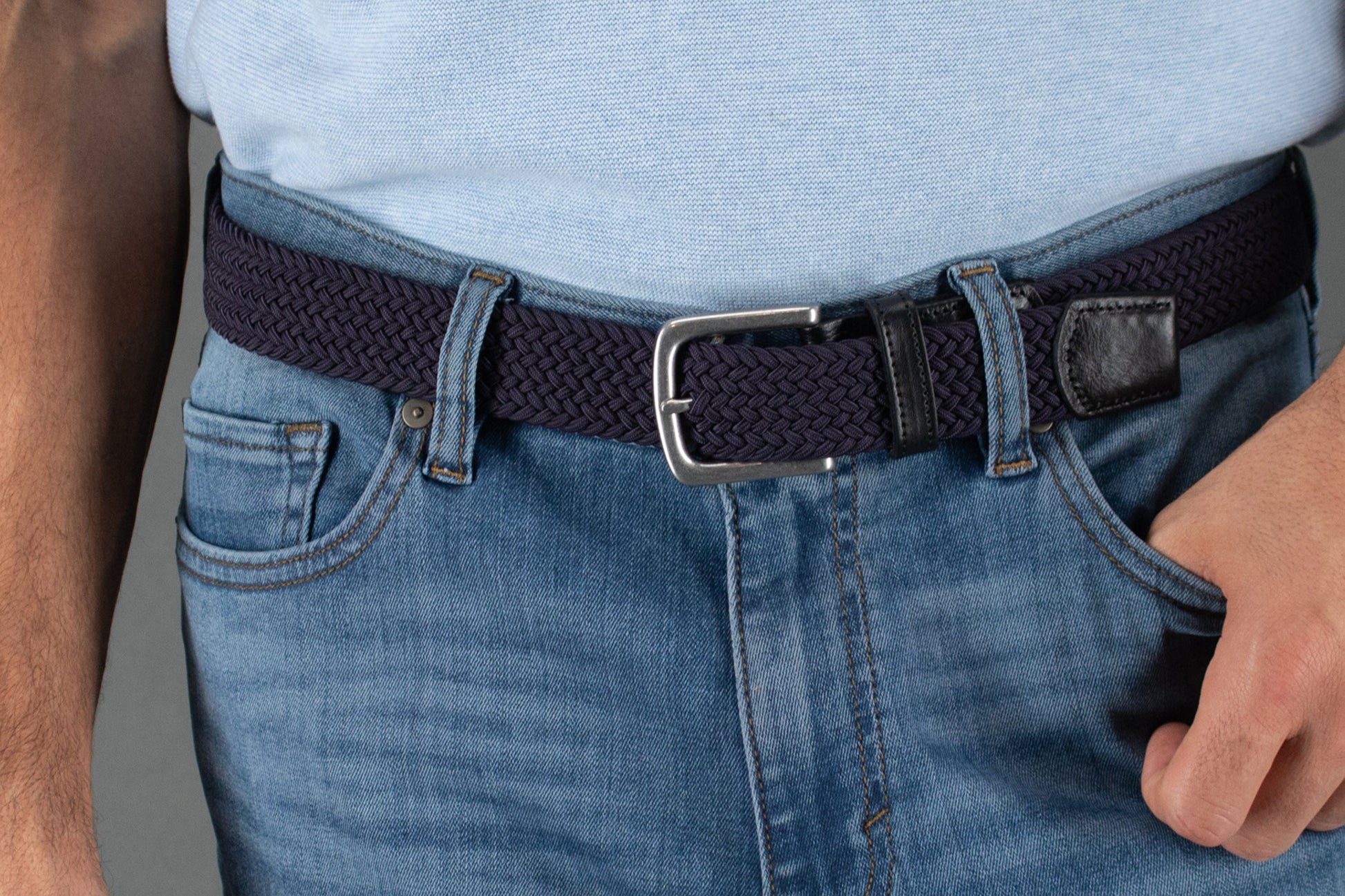 Riverside Solid Stretch Weave Belt - The Golf Guys Online