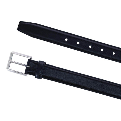 30MM Pebble Grain Leather Belt with Silver Buckle - The Golf Guys Online