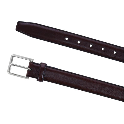 30MM Pebble Grain Leather Belt with Silver Buckle - The Golf Guys Online