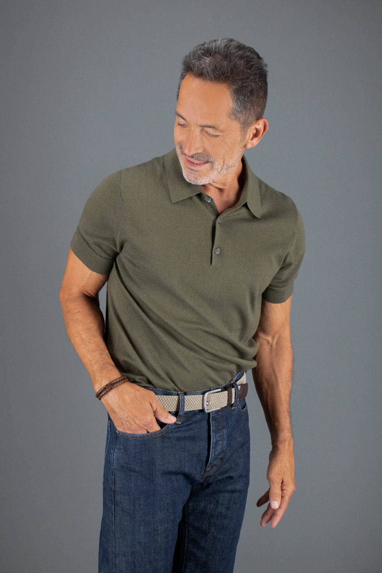 Riverside Big and Tall Solid Stretch Weave Belt - The Golf Guys Online