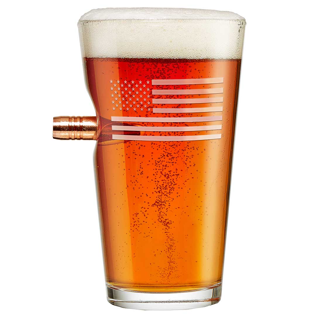 US Flag Pint Glass - 16oz - The Golf Guys Online
