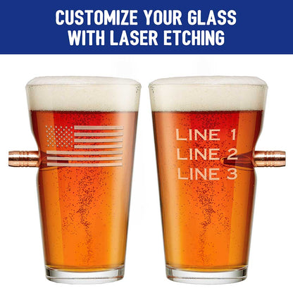 US Flag Pint Glass - 16oz - The Golf Guys Online