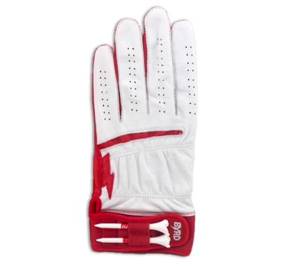 THE BYRD GOLF GLOVE - White/Red - The Golf Guys Online