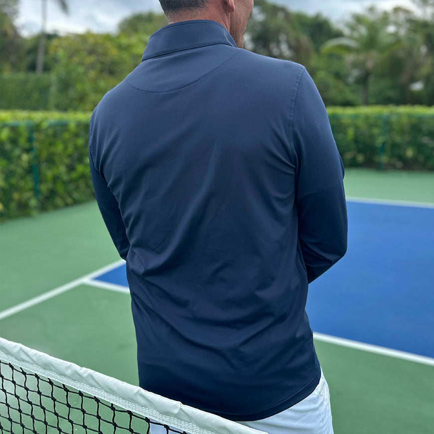 Court Performance Quarter Zip Pullover in Navy - The Golf Guys Online