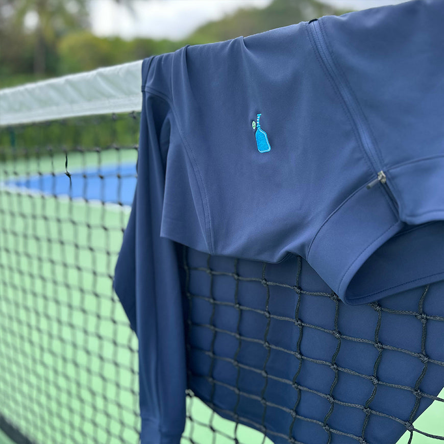 Court Performance Quarter Zip Pullover in Navy - The Golf Guys Online
