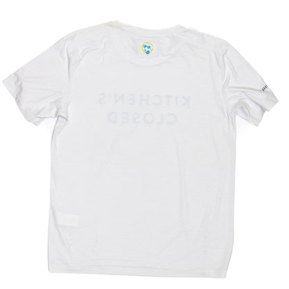 Women's Lux Performance White Kitchen's Closed Tee - The Golf Guys Online