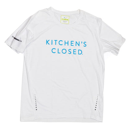 Women's Lux Performance White Kitchen's Closed Tee - The Golf Guys Online