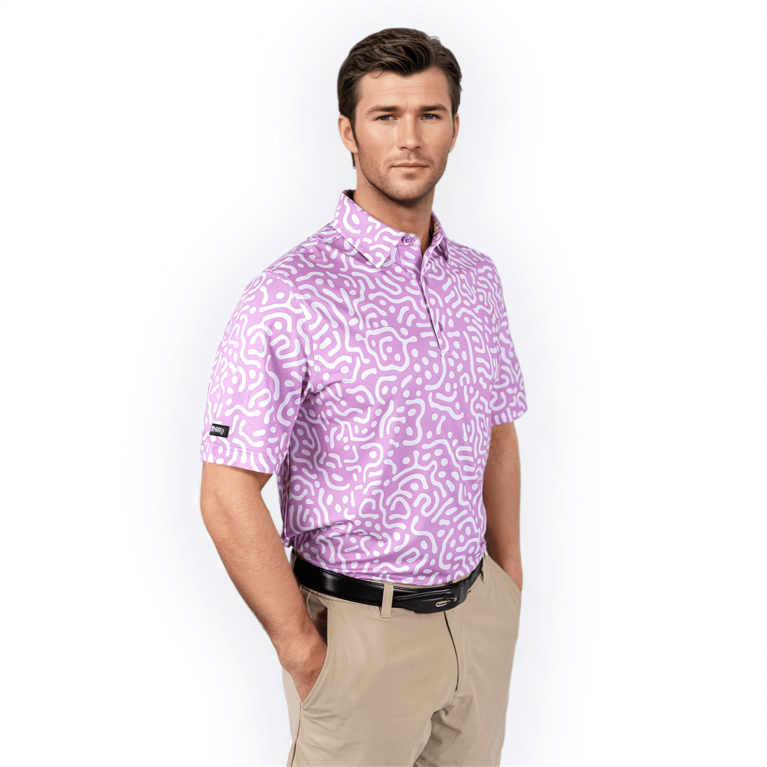 Wrong Fairway Men's Polo (Lavender) - The Golf Guys Online