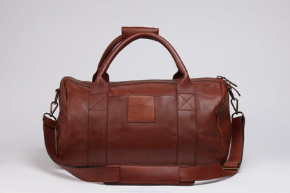 W&H Weekender - Brown Leather Golf Travel Bag